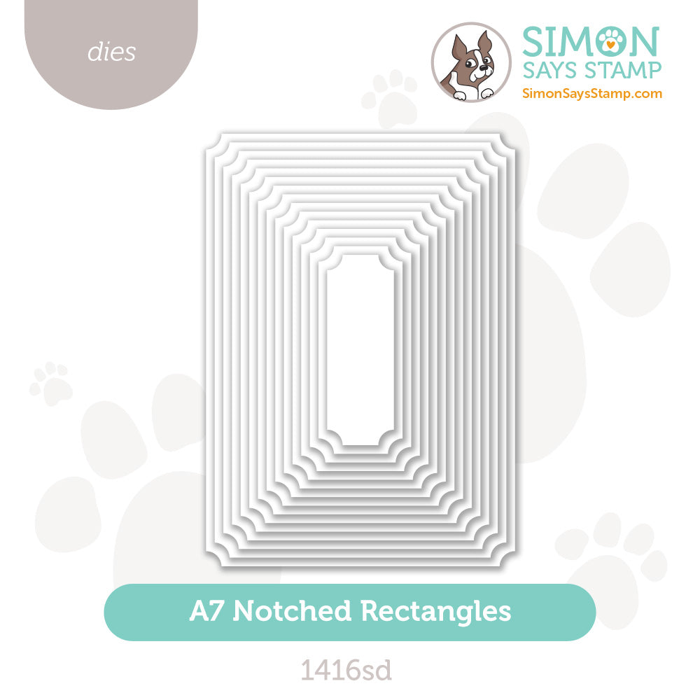 Simon Says Stamp Notched A7 Rectangles Wafer Dies 1416sd Stamptember