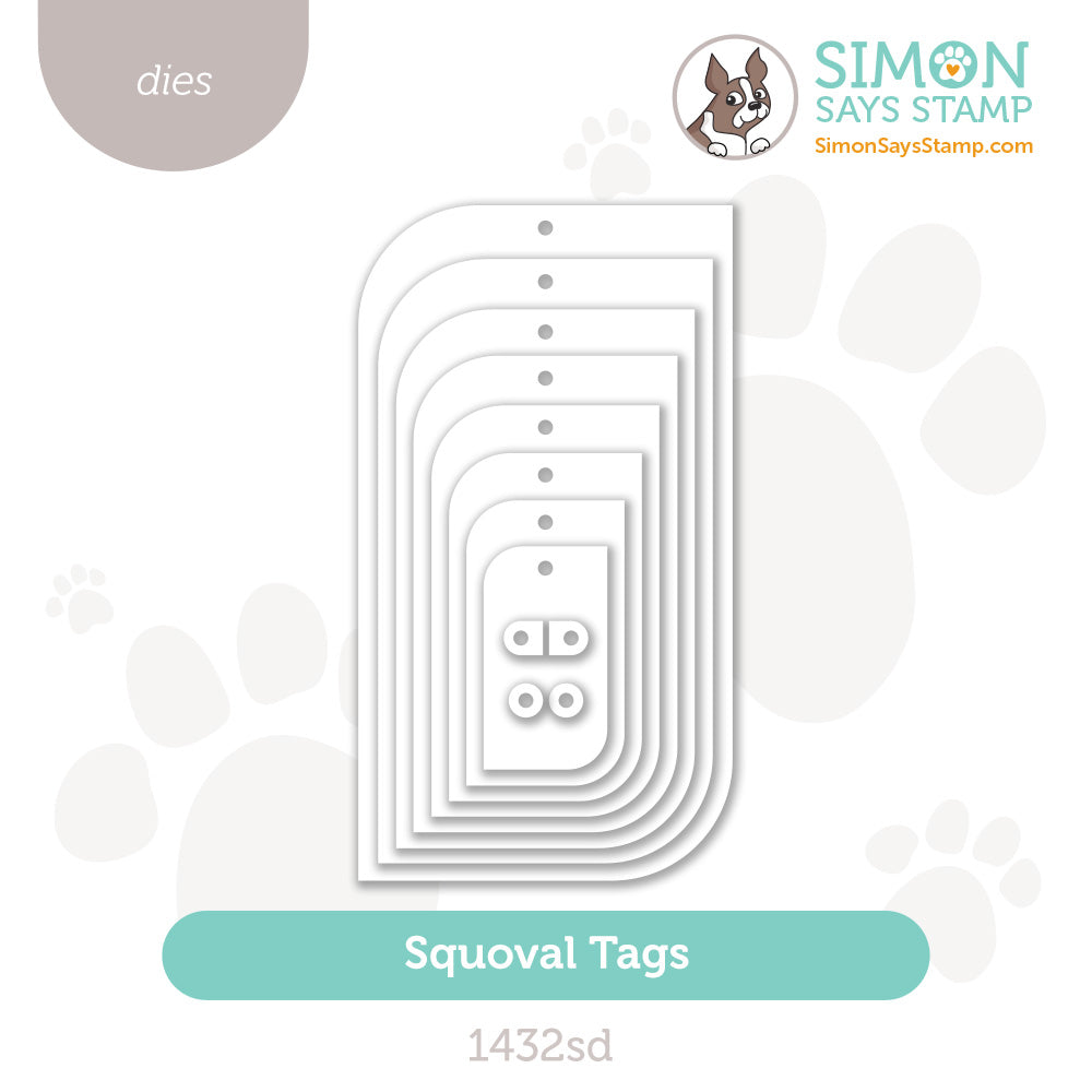 Simon Says Stamp Squoval Tags Wafer Dies 1432sd