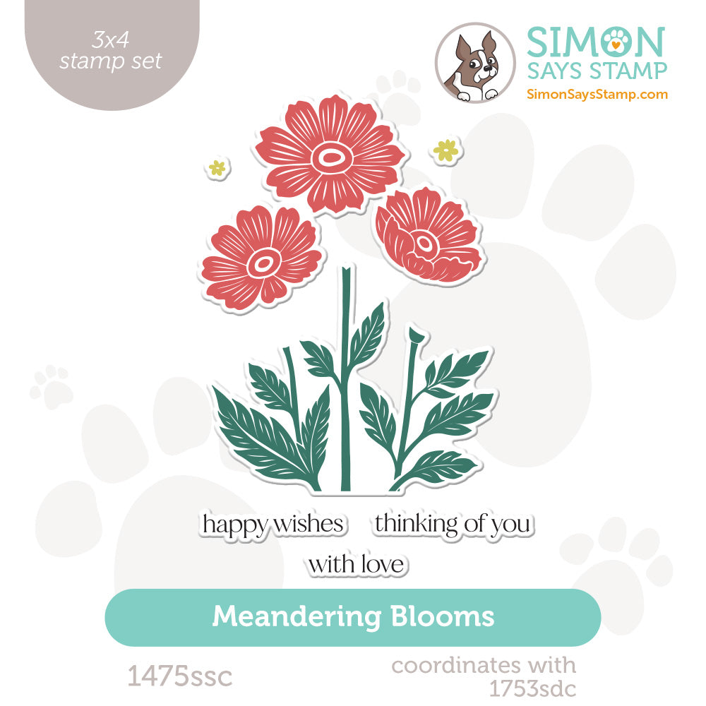 Simon Says Clear Stamp Meandering Blooms 1475ssc