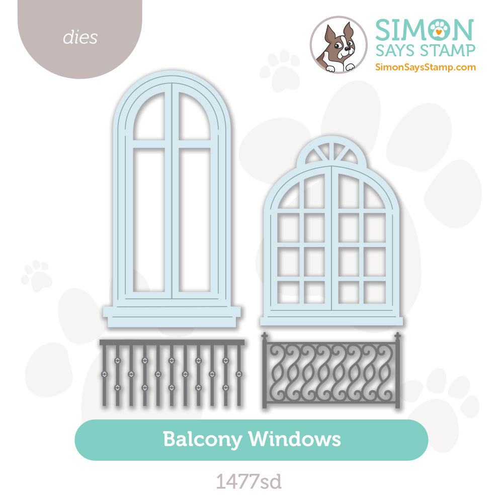 Simon Says Stamp Balcony Windows Wafer Dies 1477sd And Everything Nice