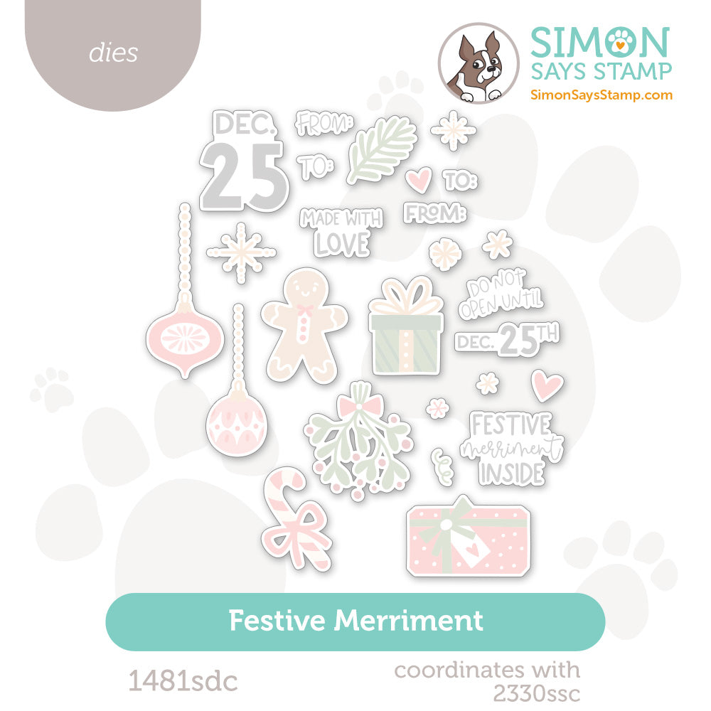 Simon Says Stamp Festive Merriment Wafer Dies 1481sdc And Everything Nice