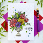 Papertrey Ink Easy Bouquet Clear Stamps 1496 embellishments