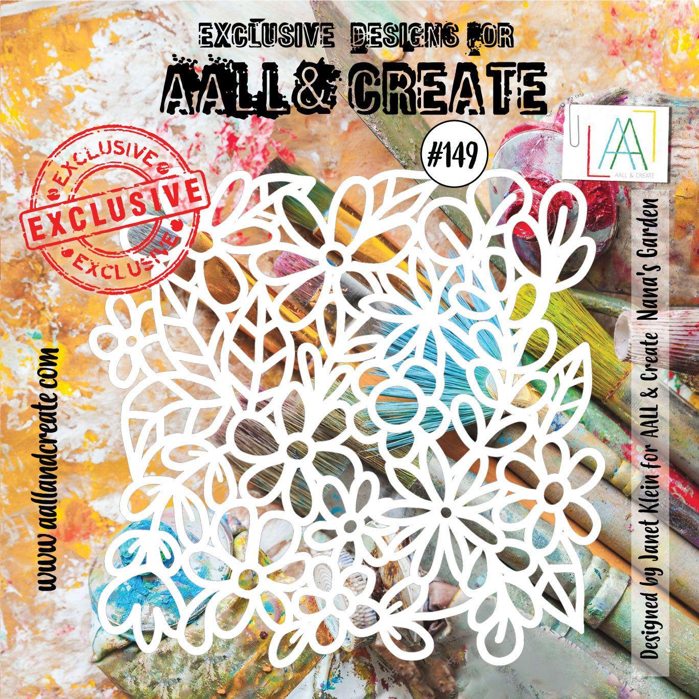 AALL & Create Nana's Garden 6x6 Stencil 149