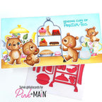 Pink and Main Tea Party Dies pnm636 bear party