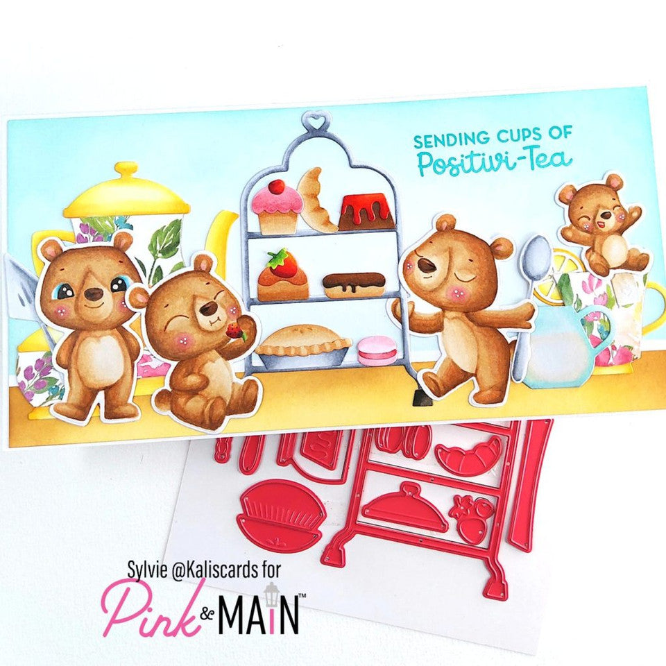 Pink and Main Tea Party Dies pnm636 bear party