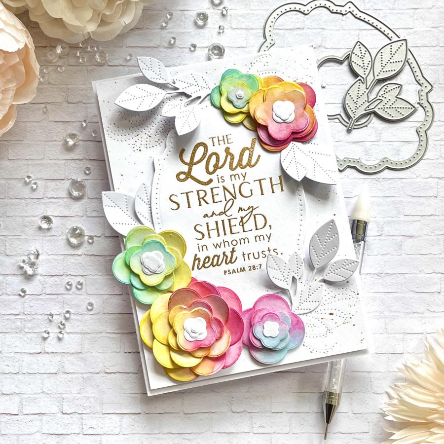 Papertrey Ink Psalm Refelctions April Clear Stamps 1502 rainbow