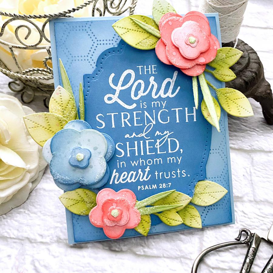 Papertrey Ink Psalm Refelctions April Clear Stamps 1502 stitched