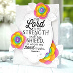 Papertrey Ink Psalm Refelctions April Clear Stamps 1502 embossing