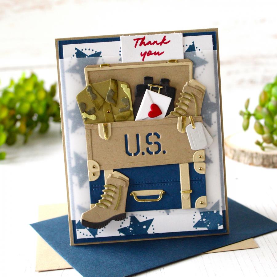 Papertrey Ink Our Heroes Clear Stamps 1509 thank you