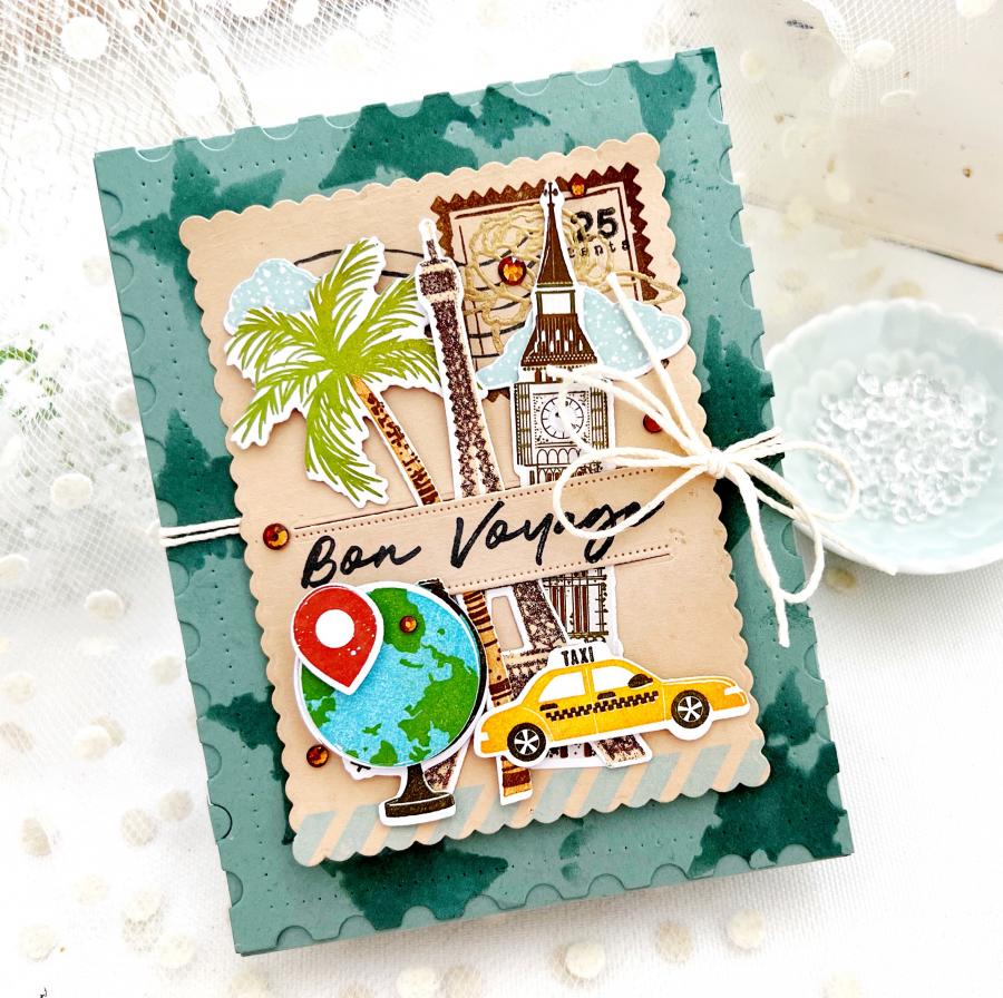 Papertrey Ink Tuck It Travel Clear Stamps 1515 Globe