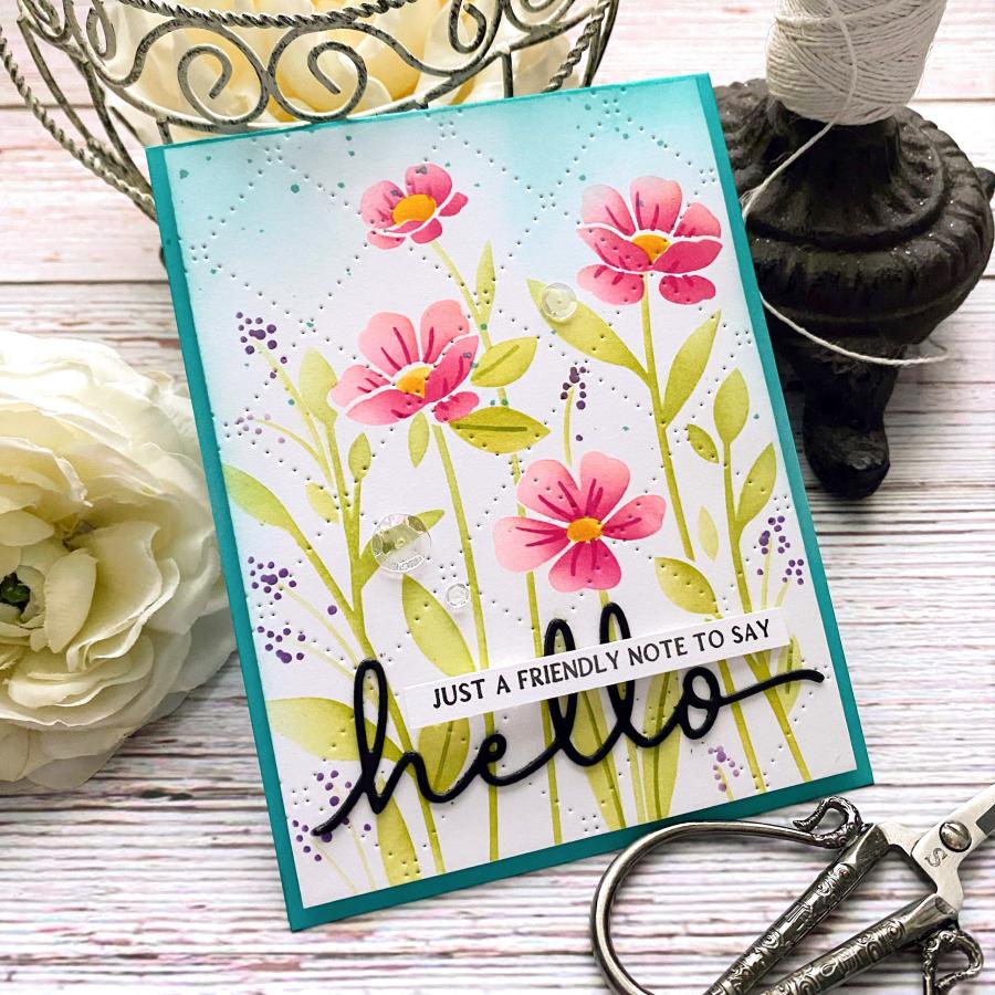 Papertrey Ink Larger than Life Hello Clear Stamps 1517 hello
