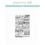 Papertrey Ink Birthday Wishes Background Clear Stamp 1523