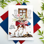Papertrey Ink Paw Prints Clear Stamps 1524 garden dog