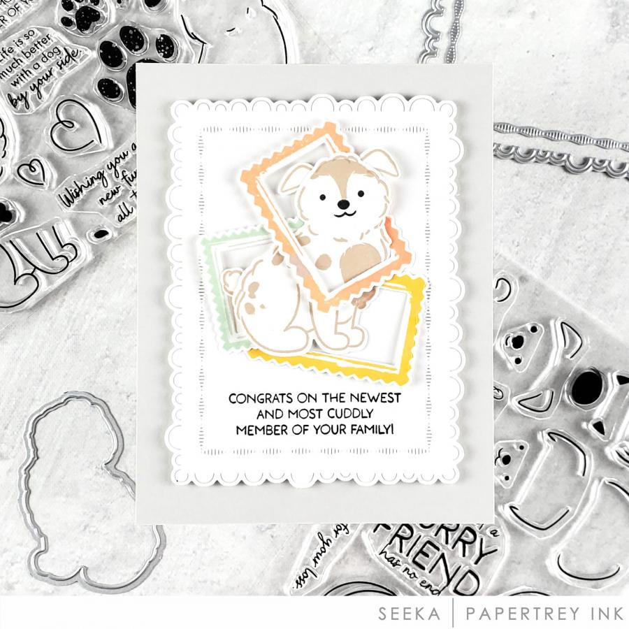 Papertrey Ink Paw Prints Clear Stamps 1524 new dog