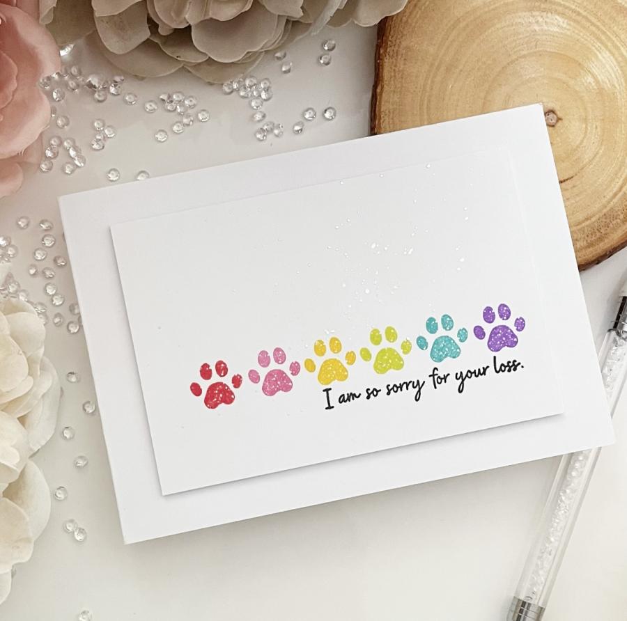 Papertrey Ink Paw Prints Clear Stamps 1524 grief