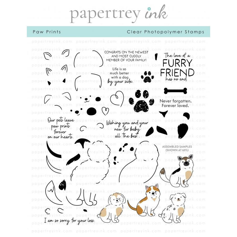 Papertrey Ink Paw Prints Clear Stamps 1524