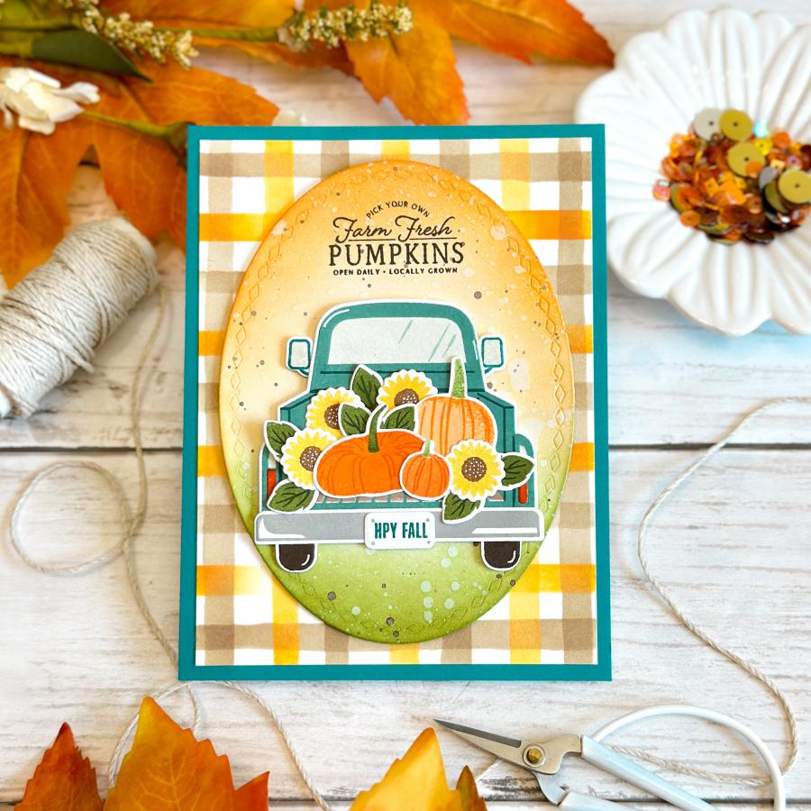 Papertrey Ink Farm Fresh Pumpkins Clear Stamps 1527 happy fall
