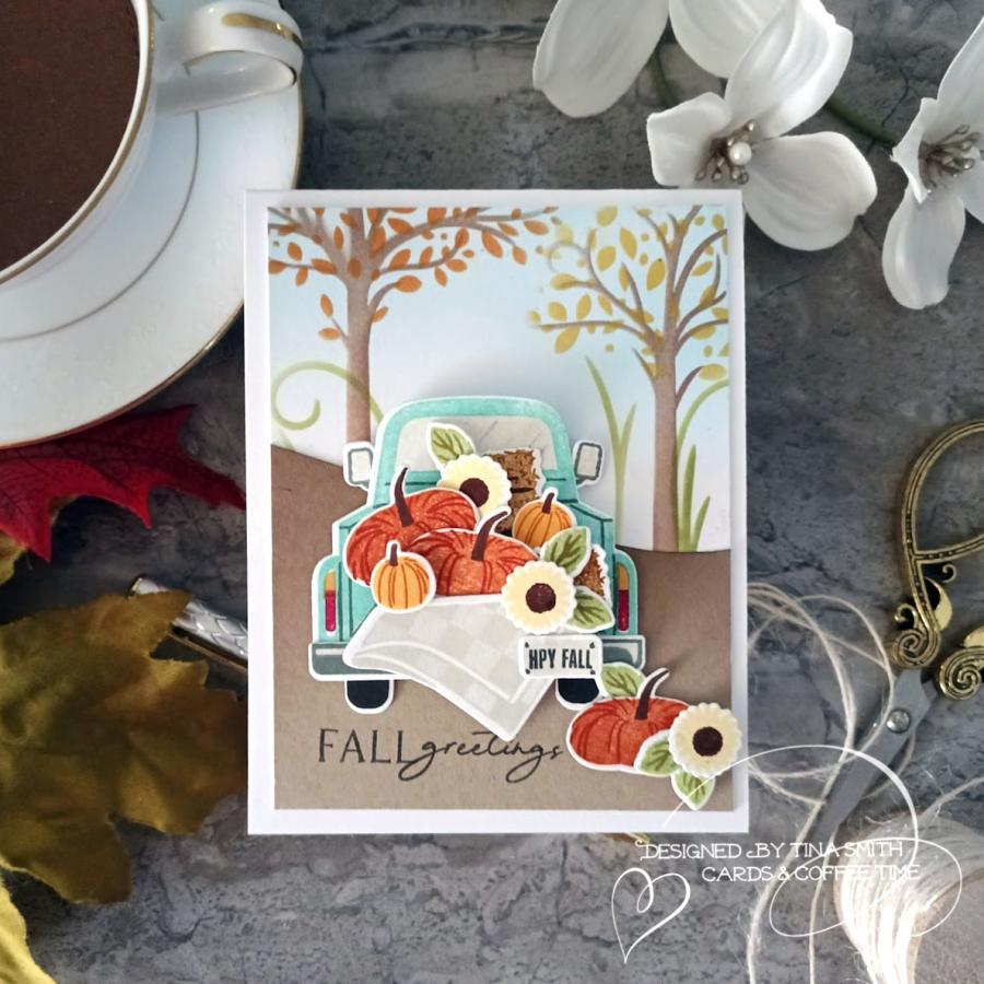 Papertrey Ink Farm Fresh Pumpkins Clear Stamps 1527 fall greetings
