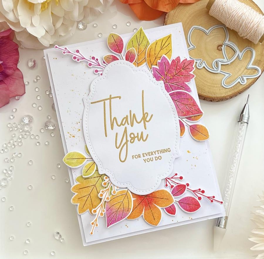 Papertrey Ink Leave it to Me Clear Stamps 1528 thank you