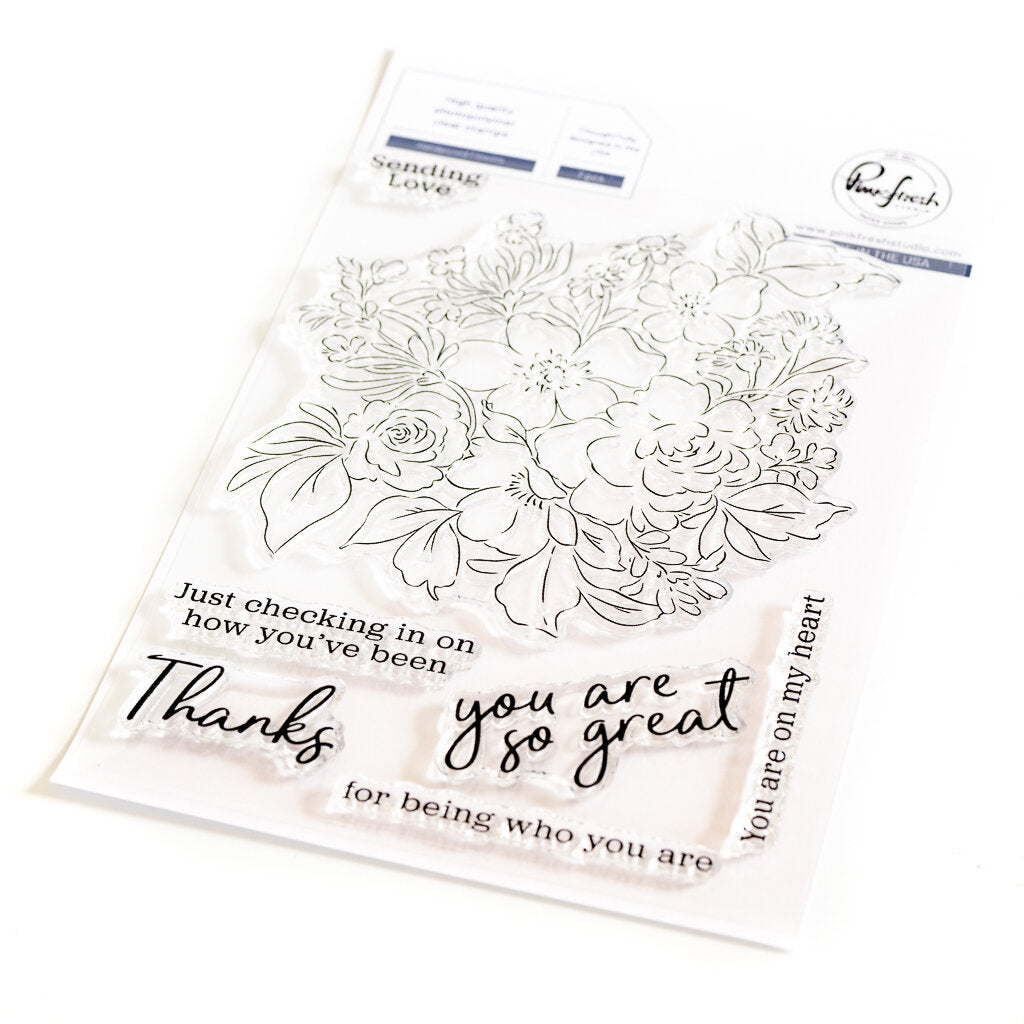 PinkFresh Studio Handpicked Flowers Clear Stamp Set 152822
