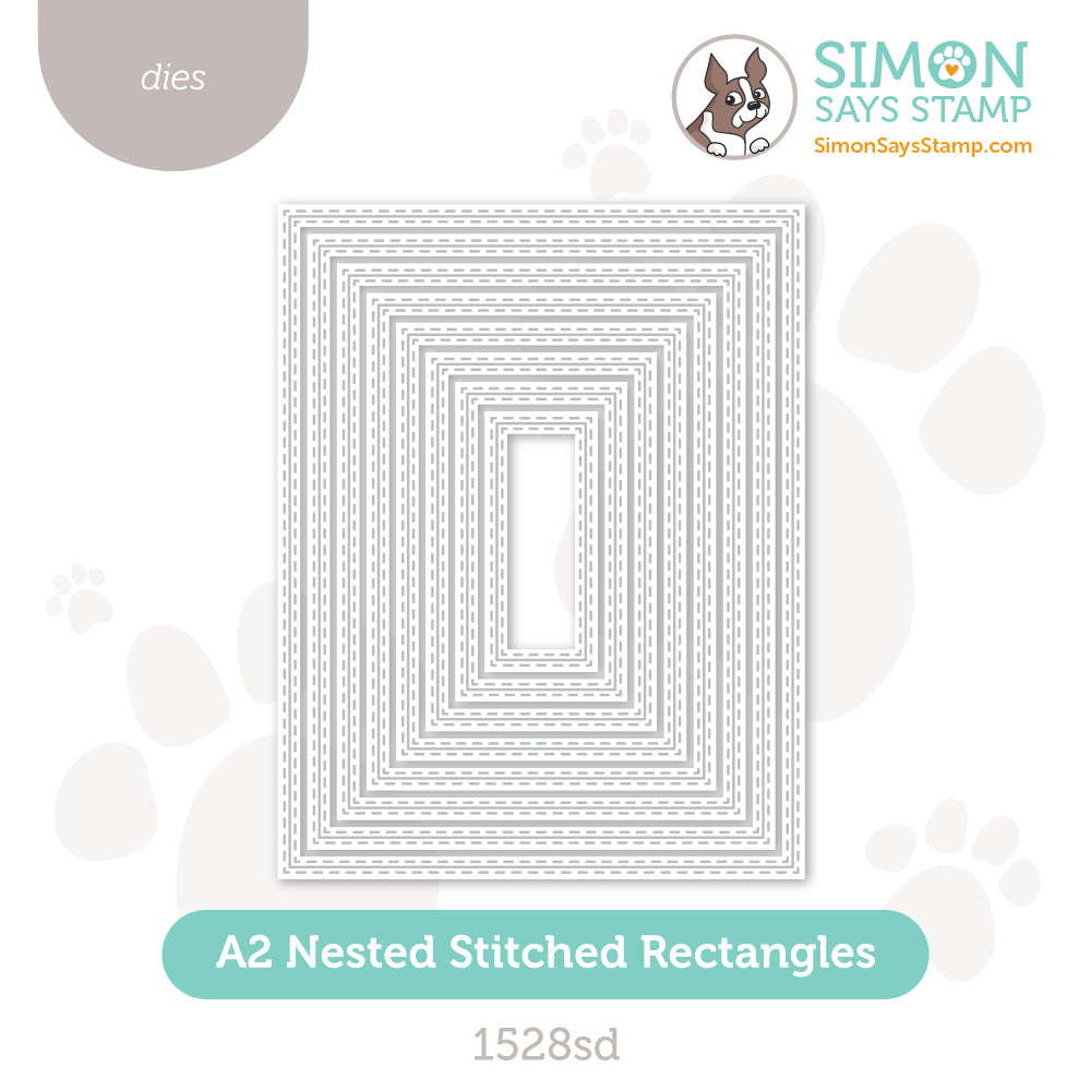 Simon Says Stamp Nested Stitched Rectangles Wafer Dies 1528sd Beautiful Moments