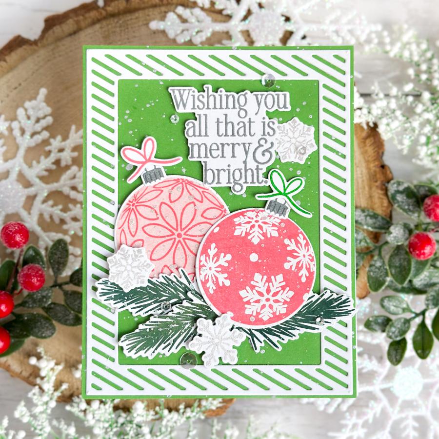 Papertrey Ink Very Merry Christmas Sentiments Clear Stamps 1542 merry and bright