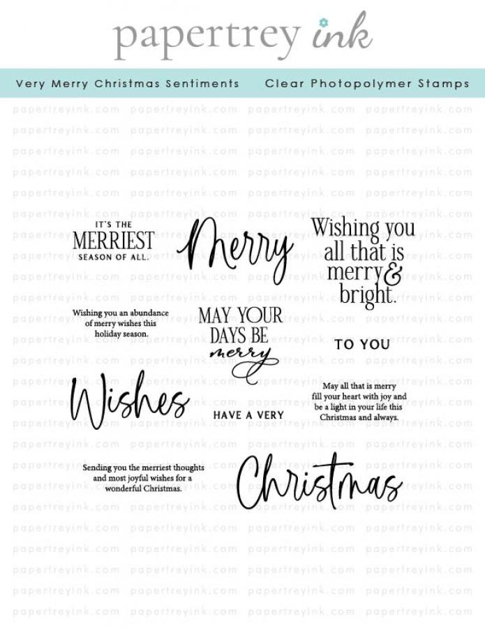 Papertrey Ink Very Merry Christmas Sentiments Clear Stamps 1542
