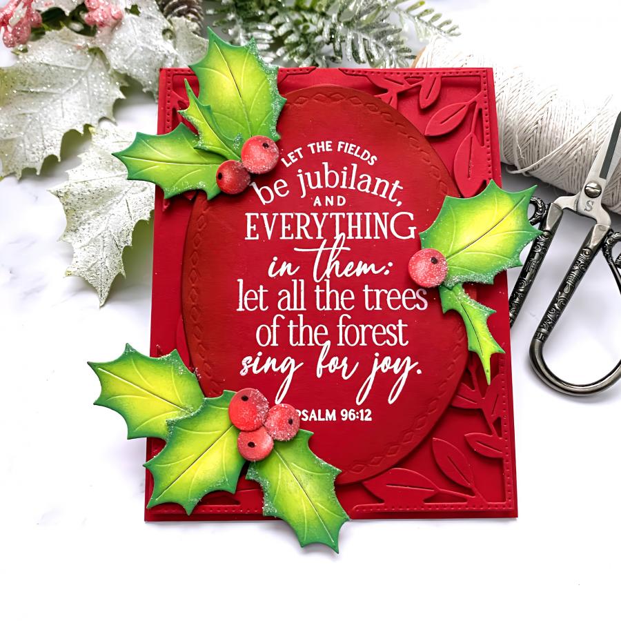 Papertrey Ink Psalm Reflections October Dies pti-0708 holly berries