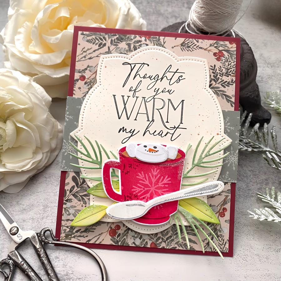 Papertrey Ink Winter Greetings Clear Stamps 1549 warm my heart