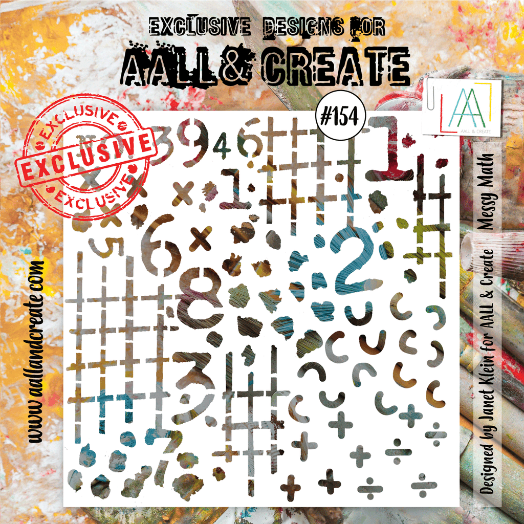 AALL & Create Messy Math 6x6 Stencil aal154