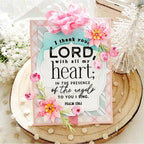 Papertrey Ink Psalm Reflections November Clear Stamps 1550 pink flowers