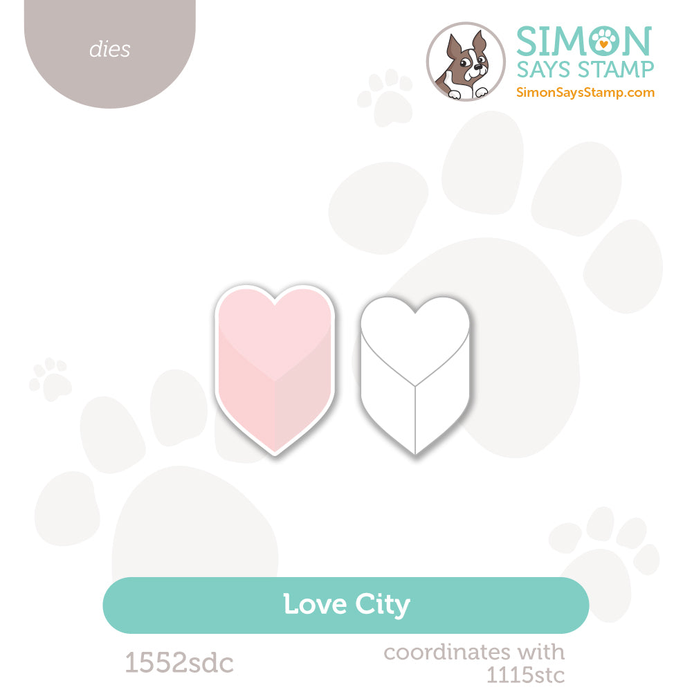 Simon Says Stamp Love City Wafer Dies 1552sdc Heart to Heart