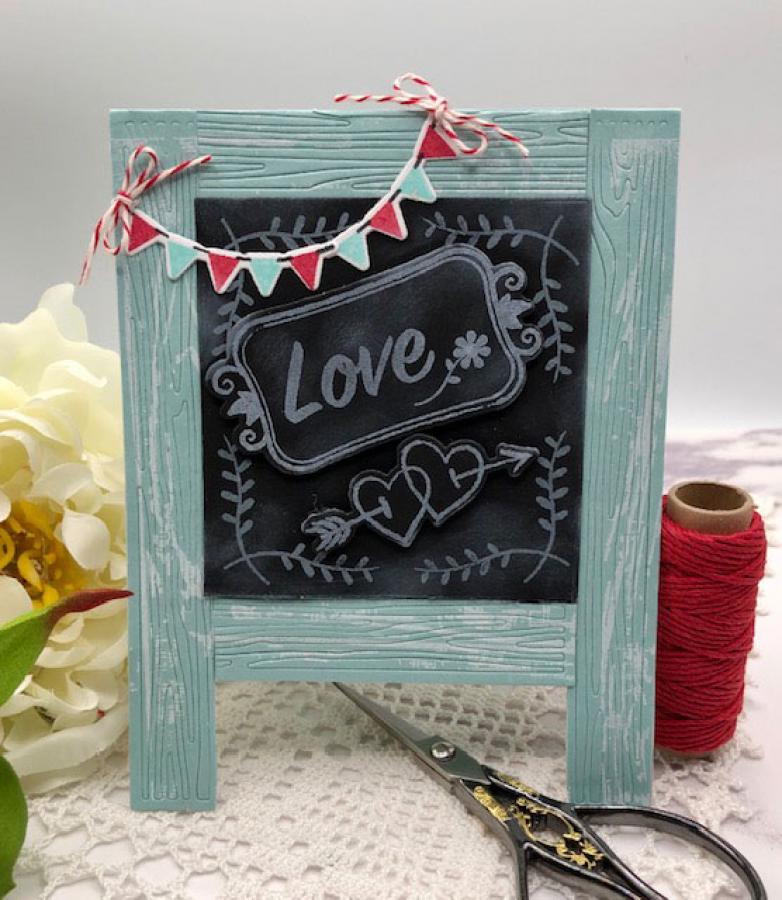 Papertrey Ink Chalkboard Love Clear Stamps 1553 love