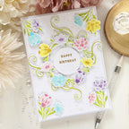 Papertrey Ink Fanciful Flourishes Clear Stamps 1554 birthday
