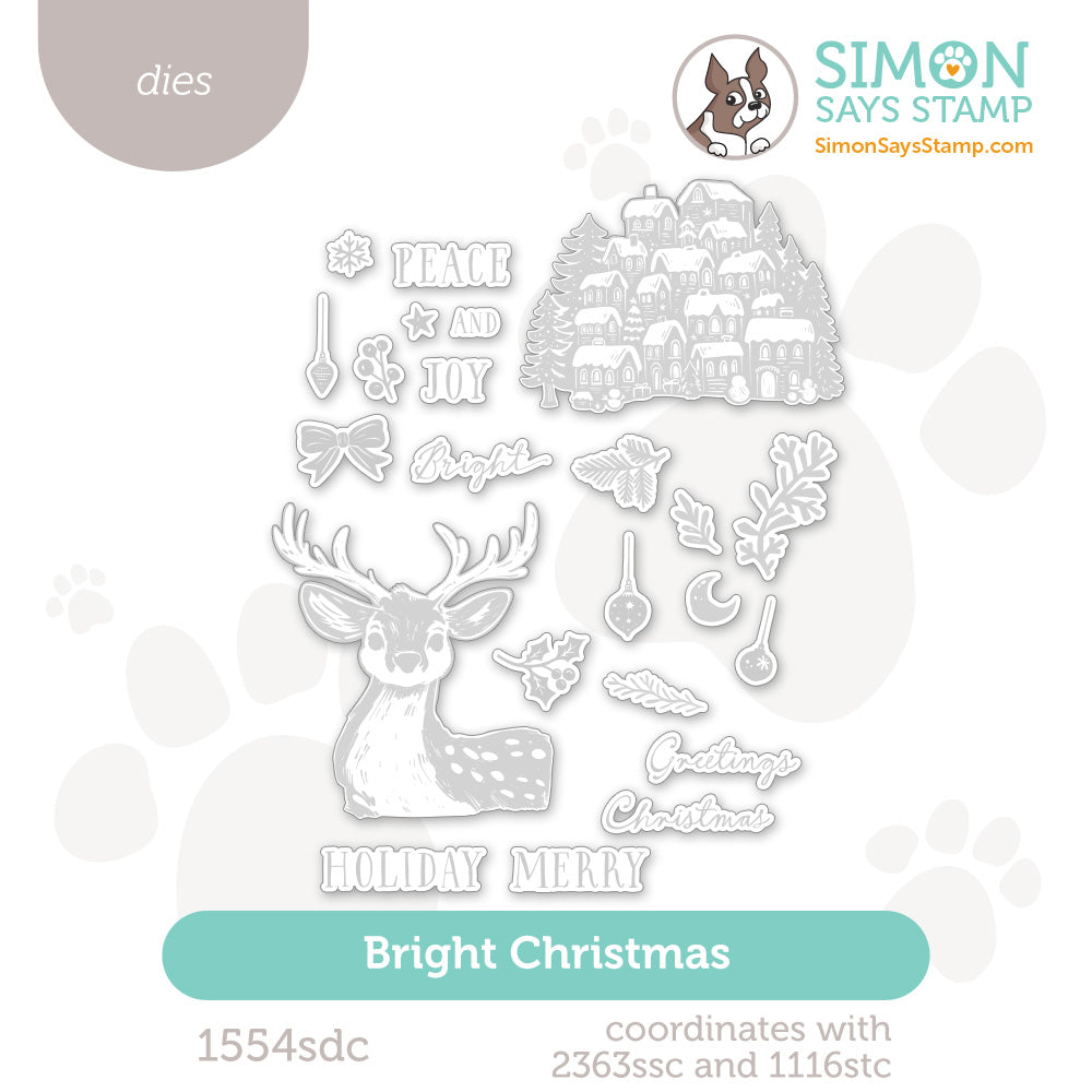 Simon Says Stamp Bright Christmas Wafer Dies 1554sdc
