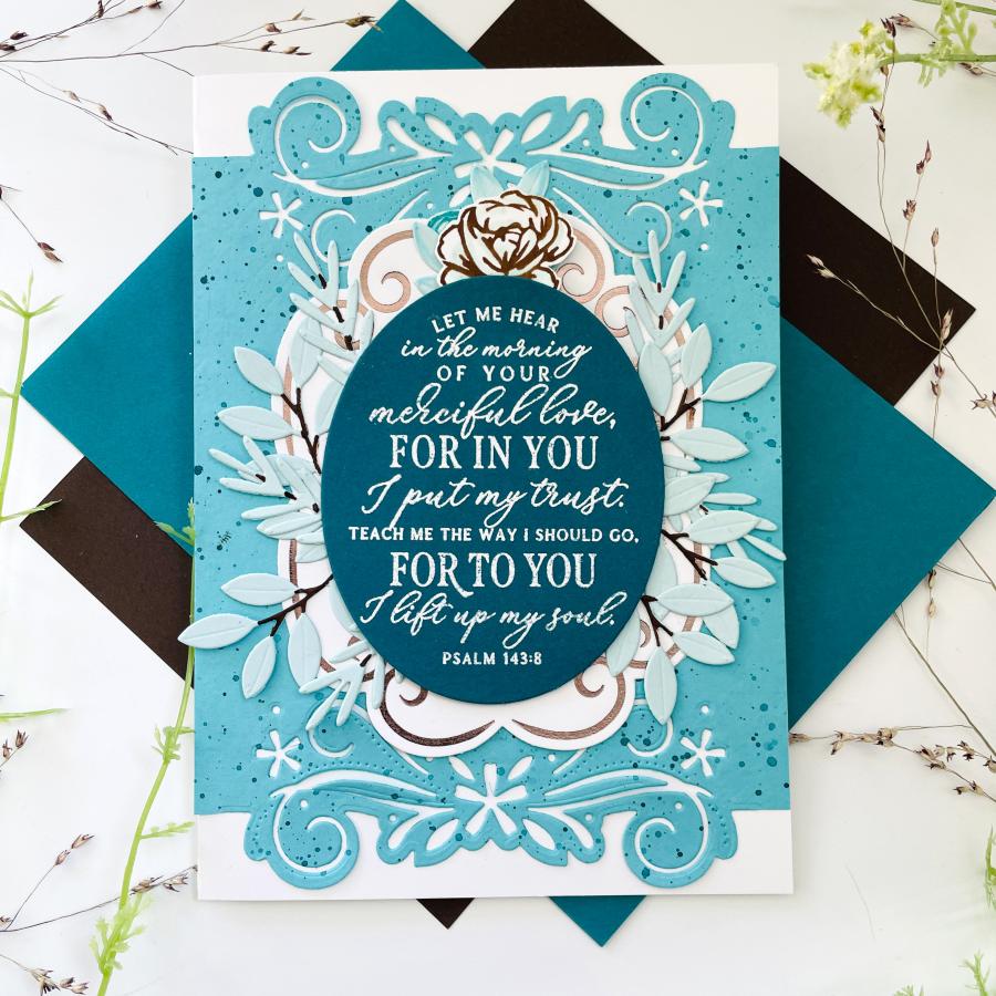 Papertrey Ink Psalm Reflections December Clear Stamp 1556 peony