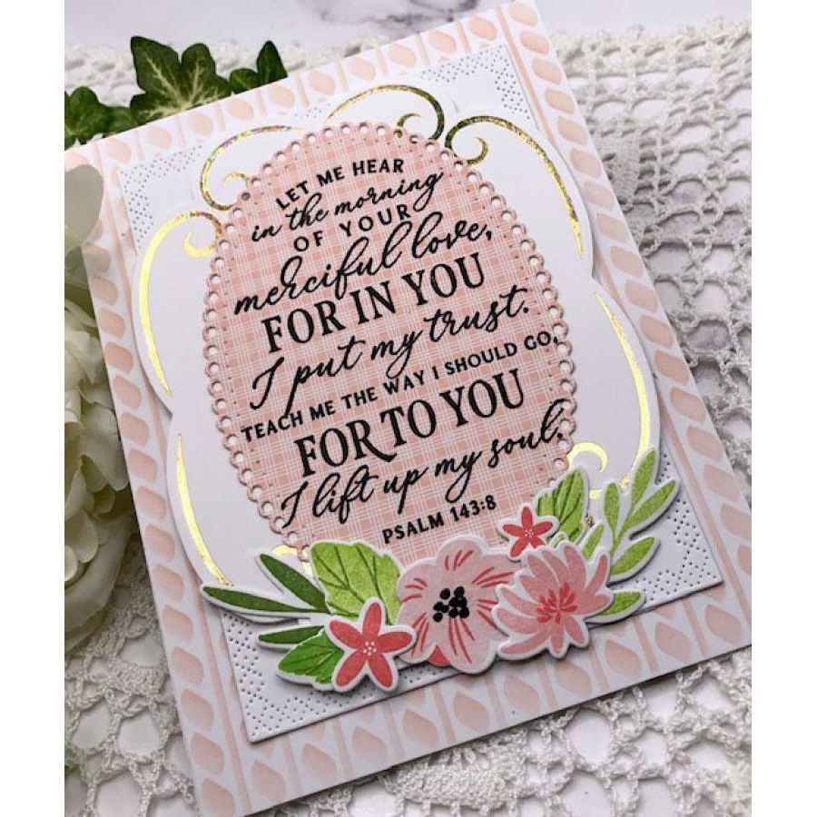 Papertrey Ink Psalm Reflections December Clear Stamp 1556 gold