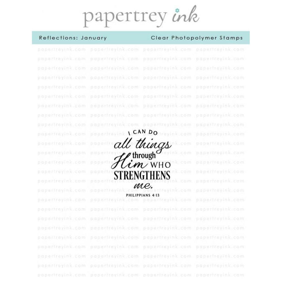 Papertrey Ink Reflections January Clear Stamp 1562