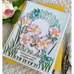 Papertrey Ink Flutter and Flowers Clear Stamps 1564 pink flowers