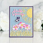 Papertrey Ink Flutter and Flowers Clear Stamps 1564 hello spring