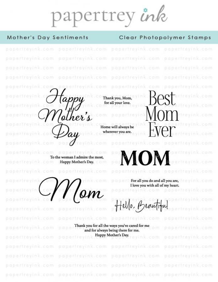Papertrey Ink Mother's Day Sentiments Clear Stamps 1570