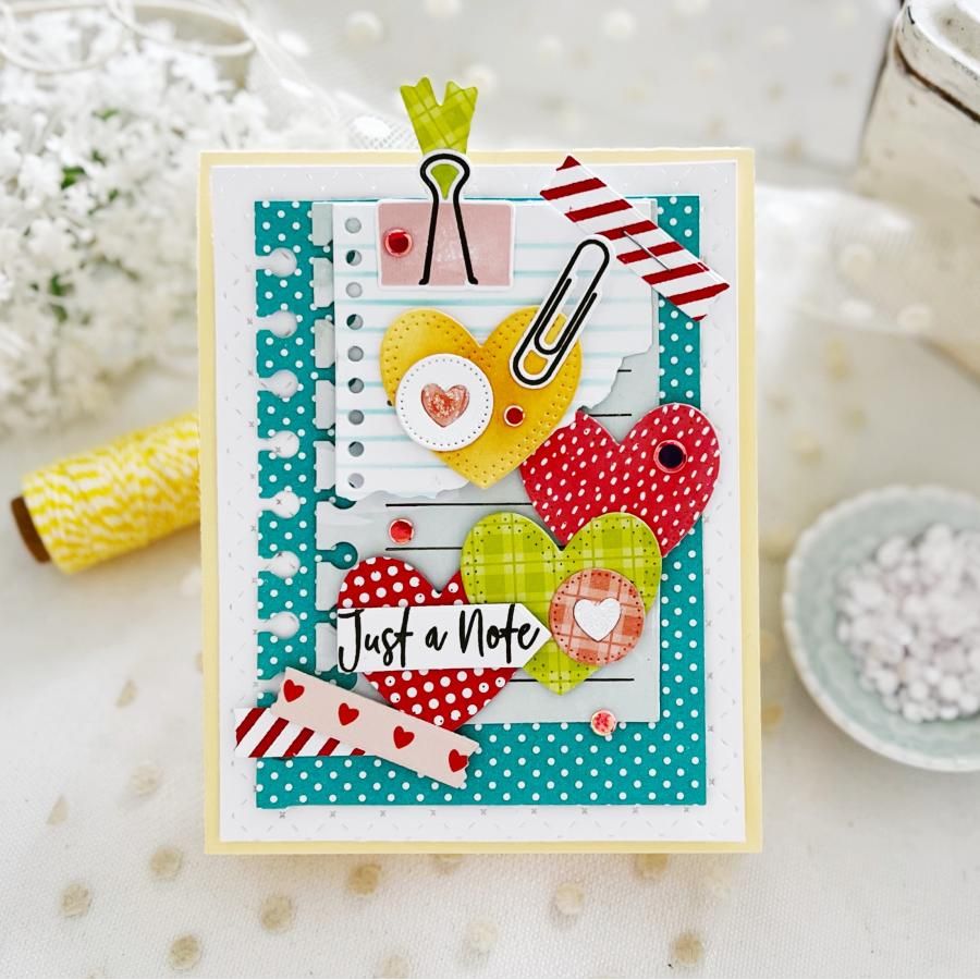 Papertrey Ink Just Notes Clear Stamps 1571 hearts