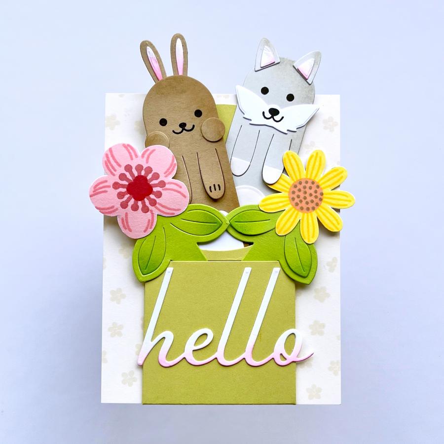 Papertrey Ink Bookmarked Extas Dies pti-0810 hello