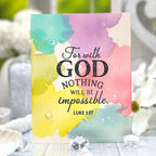 Papertrey Ink Reflections March Clear Stamp 1573 watercolor