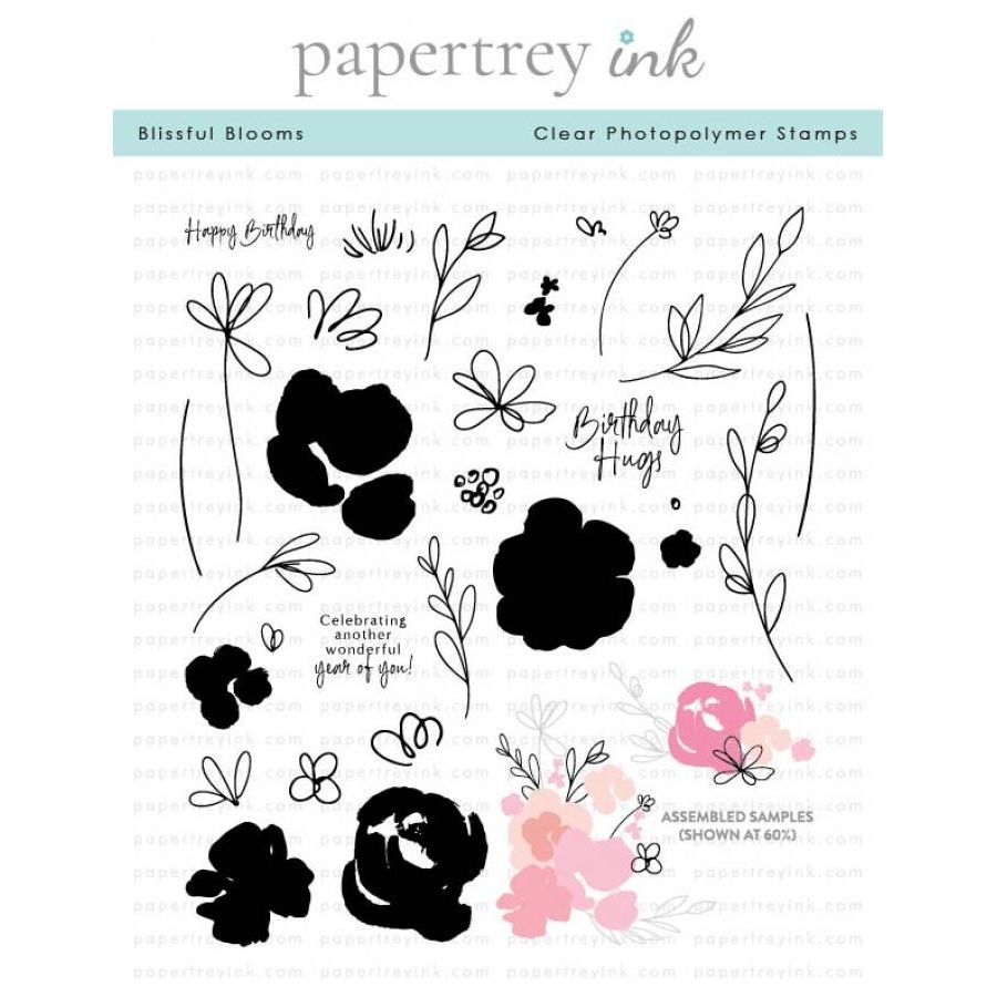 Papertrey Ink Blissful Blooms Clear Stamps 1574