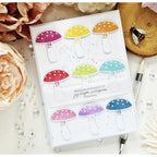 Papertrey Ink Wild About Mushrooms Clear Stamp and Die Set mushroom rainbow