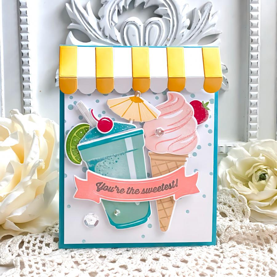 Papertrey Ink Frozen Delights Clear Stamp and Die Set you're the sweetest