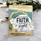 Papertrey Ink Psalm Reflections May Clear Stamp 1585 gold background