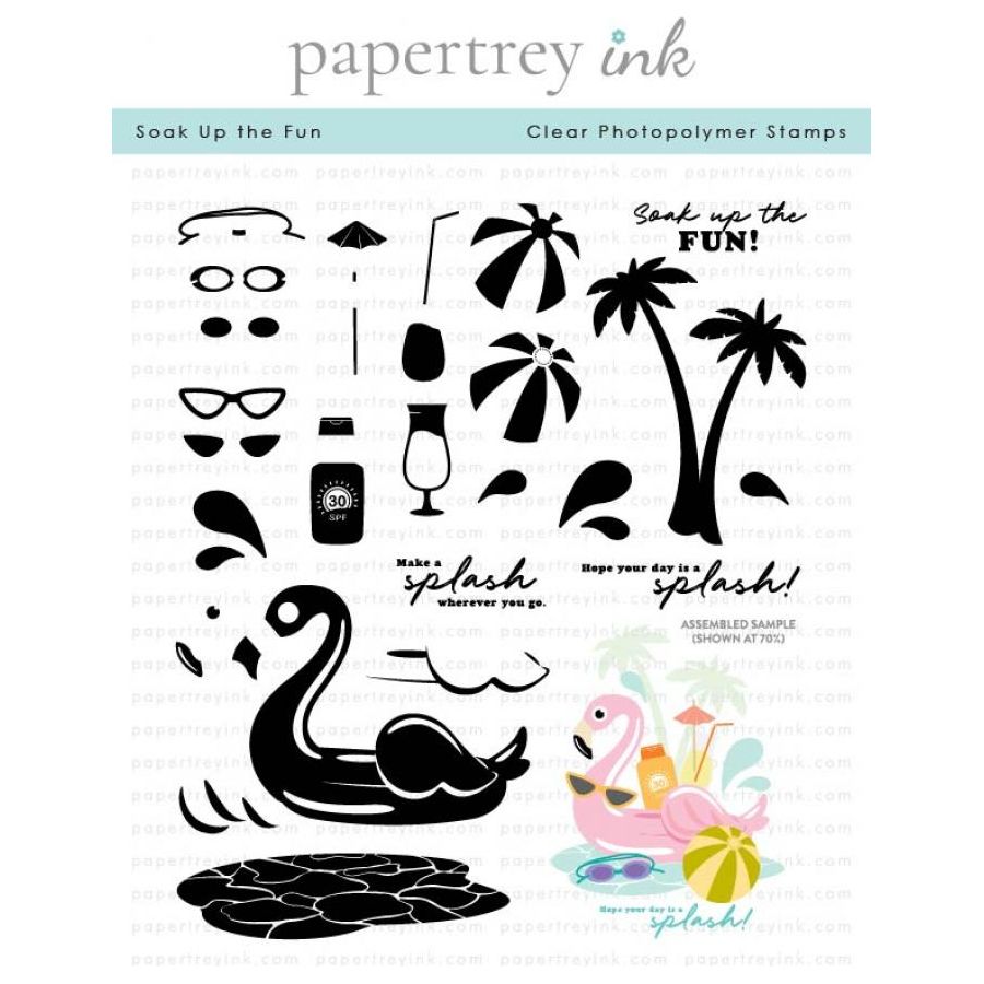 Papertrey Ink Soak Up the Fun Clear Stamps 1586