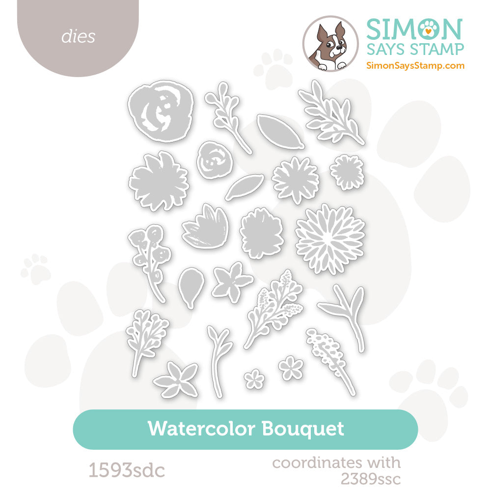 Simon Says Stamp Watercolor Bouquet Wafer Dies 1593sdc